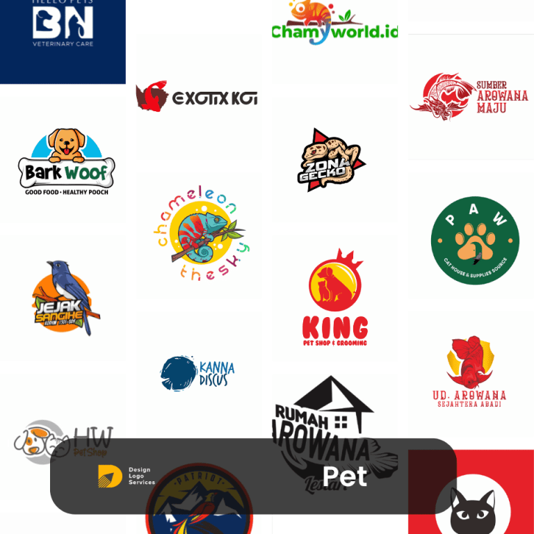 jasa desain logo perusahaan murah profesional terbaik no Peliharaan kucing anjing ikan