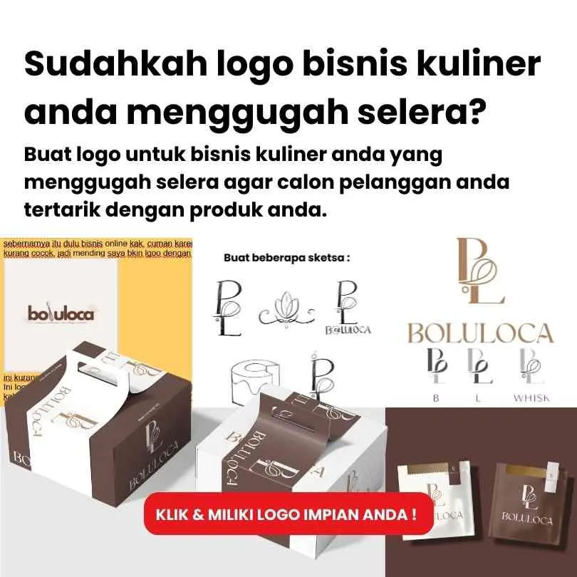 contoh jasa desain logo makanan minuman kuliner bakso kue brand 1