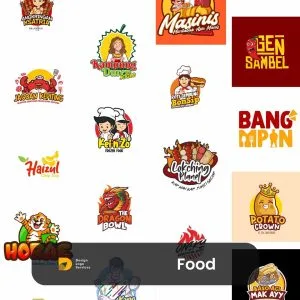 contoh jasa desain logo makanan minuman kuliner bakso kue food toko kedai brand