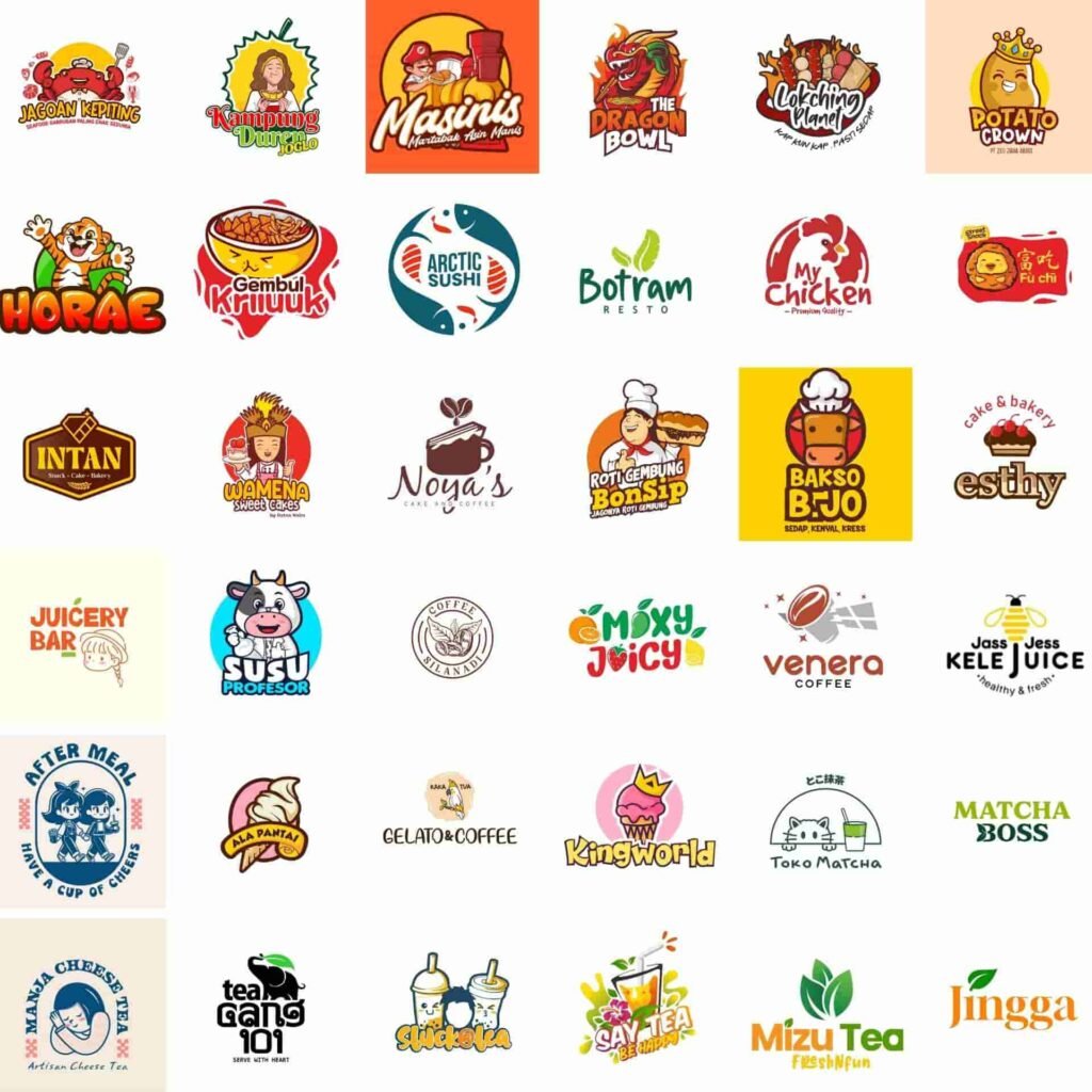 jasa desain logo makanan minuman dls murah revisi sepuasnya